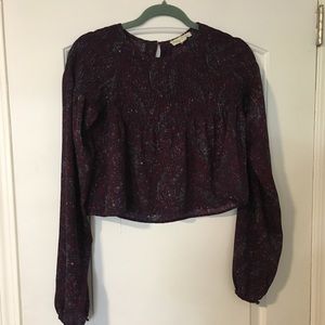 Urban Outfitters Crop Bell Sleeve Top // XS